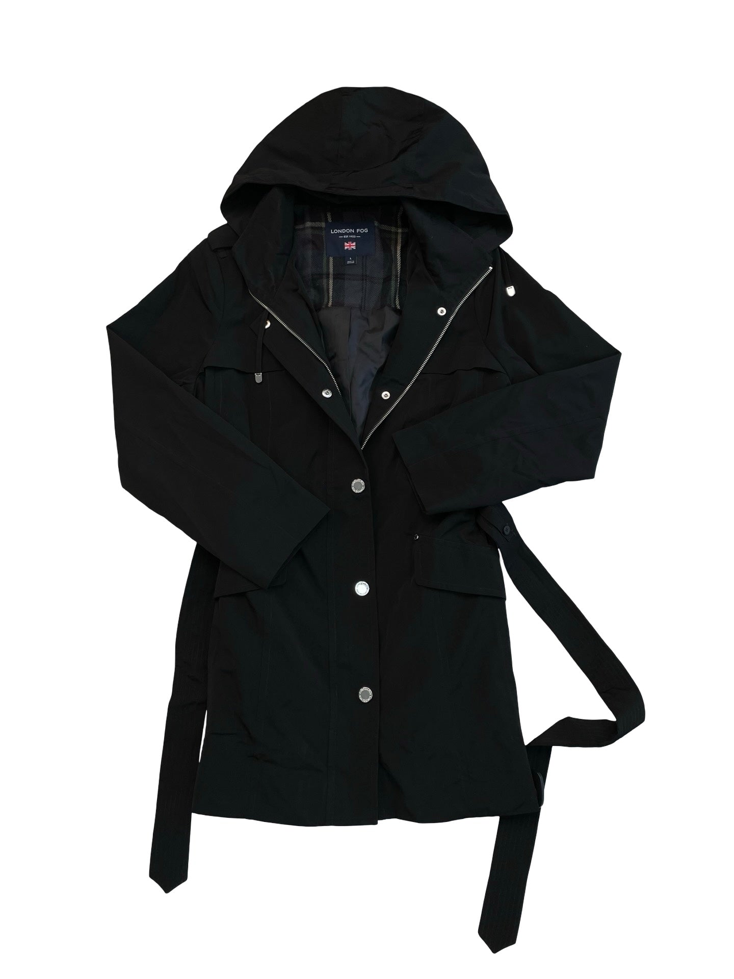 Coat Trench Coat By London Fog In Black, Size:L