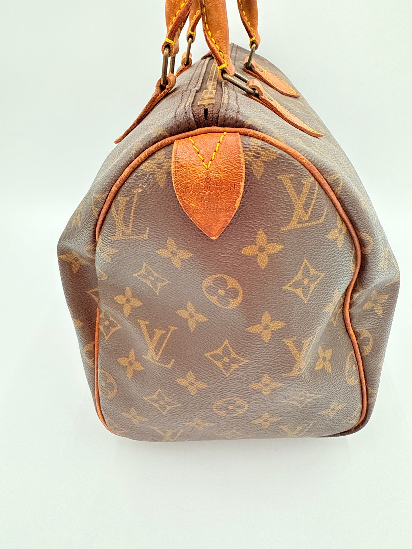 Handbag Luxury Designer By Louis Vuitton In Brown & Tan, Size:Medium