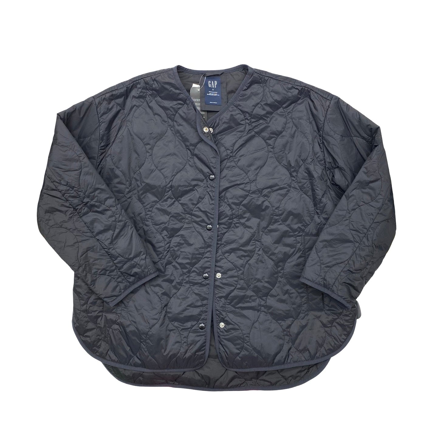Jacket Puffer & Quilted By Gap In Black, Size:S