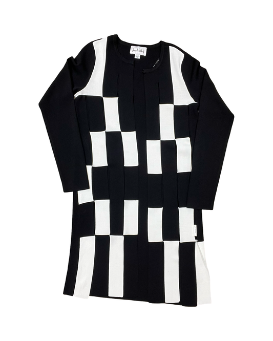 Cardigan By Joseph Ribkoff In Black & White, Size:M