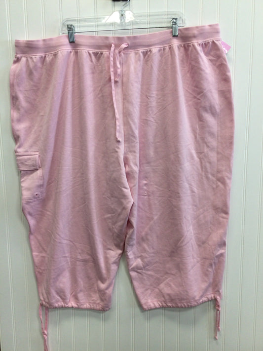 Athletic Capris By Clothes Mentor In Pink, Size:4X