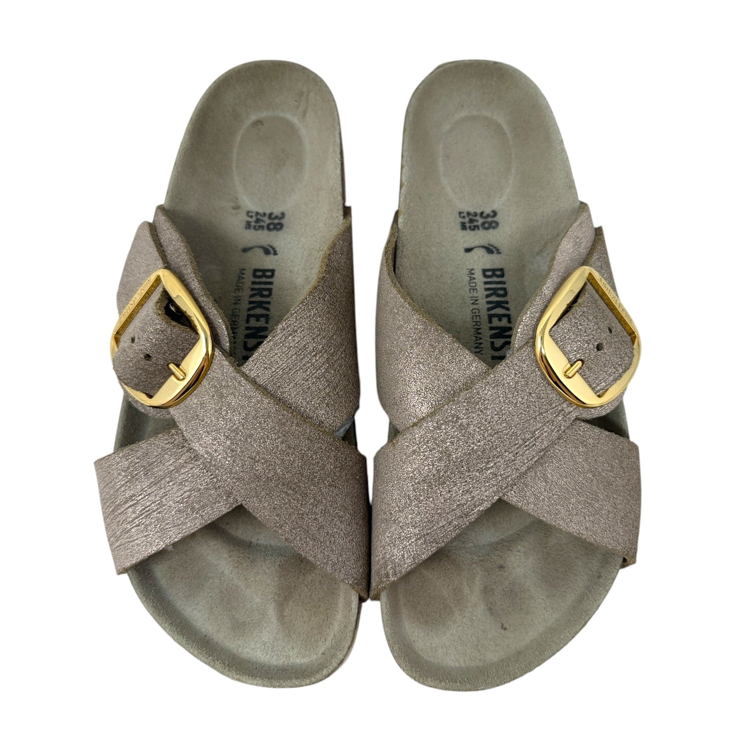 Siena Big Buckle Sandals By Birkenstock In Bronze, Size: 7