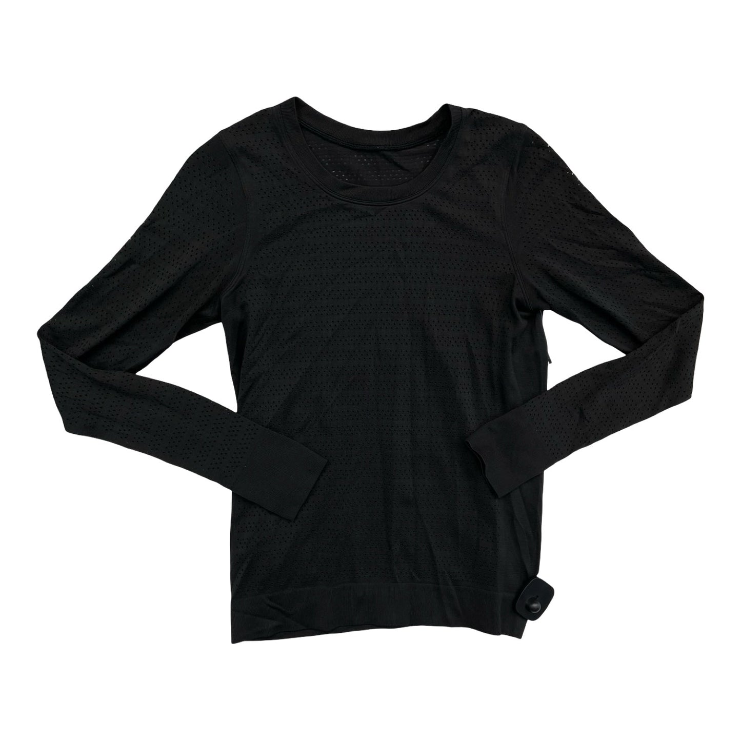Athletic Top Ls Crewneck By Lululemon In Black, Size:6
