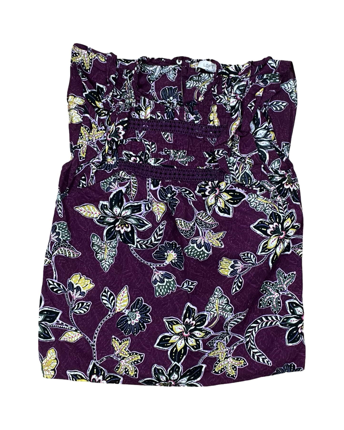 Top Sleeveless By Loft In Purple, Size:Xs