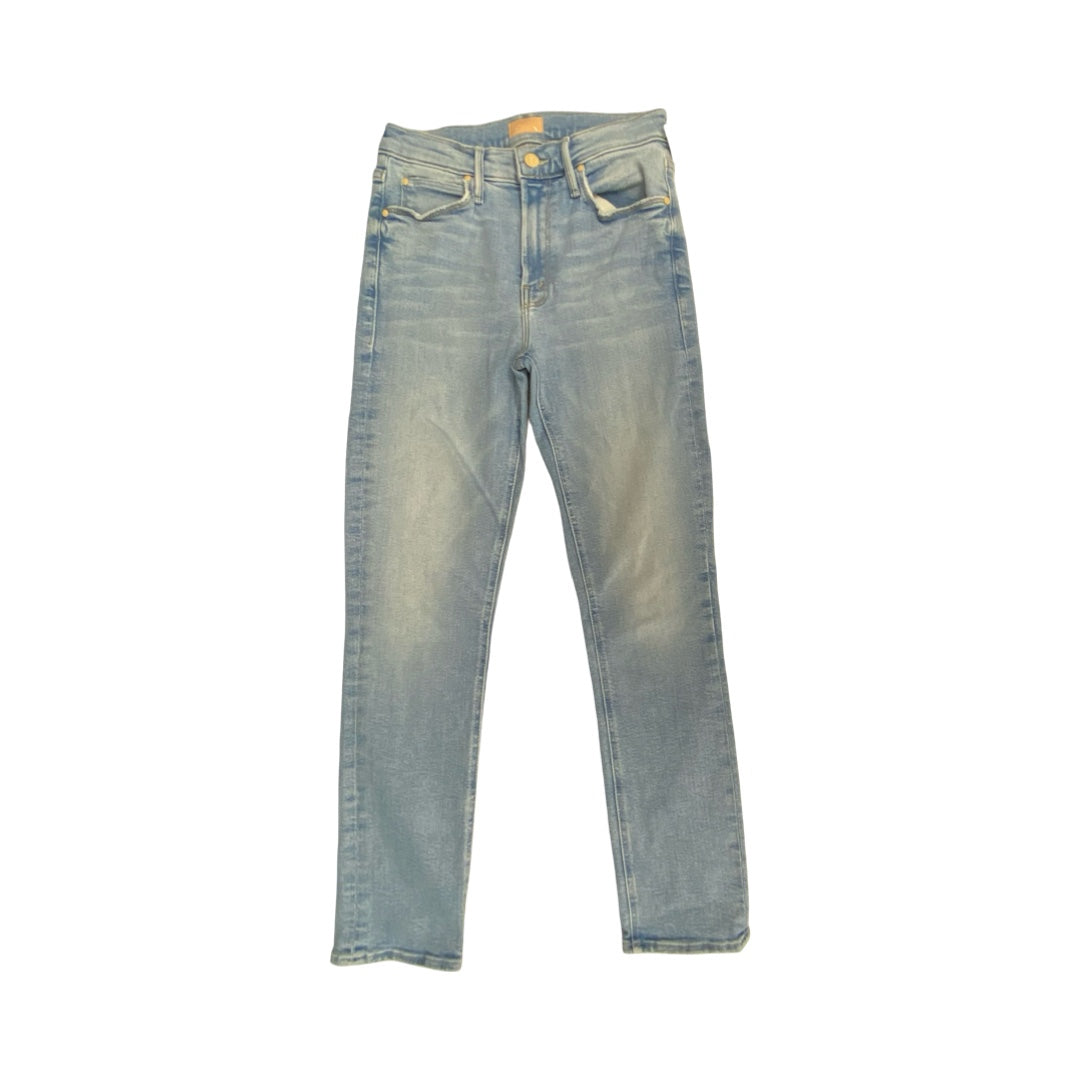 Jeans Straight By Mother In Blue Denim, Size:0
