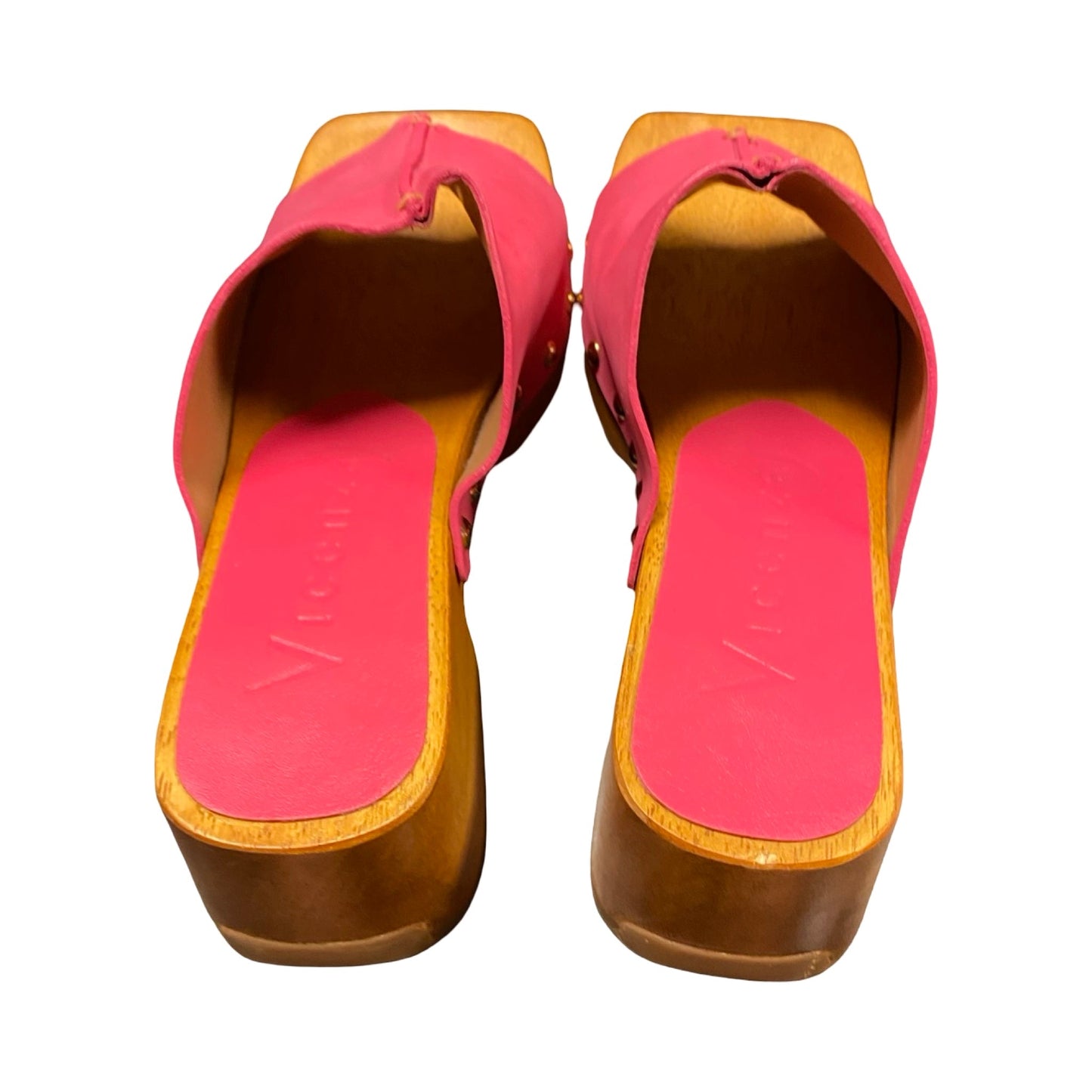 Sandals Heels Block By Cmc In Pink, Size:7