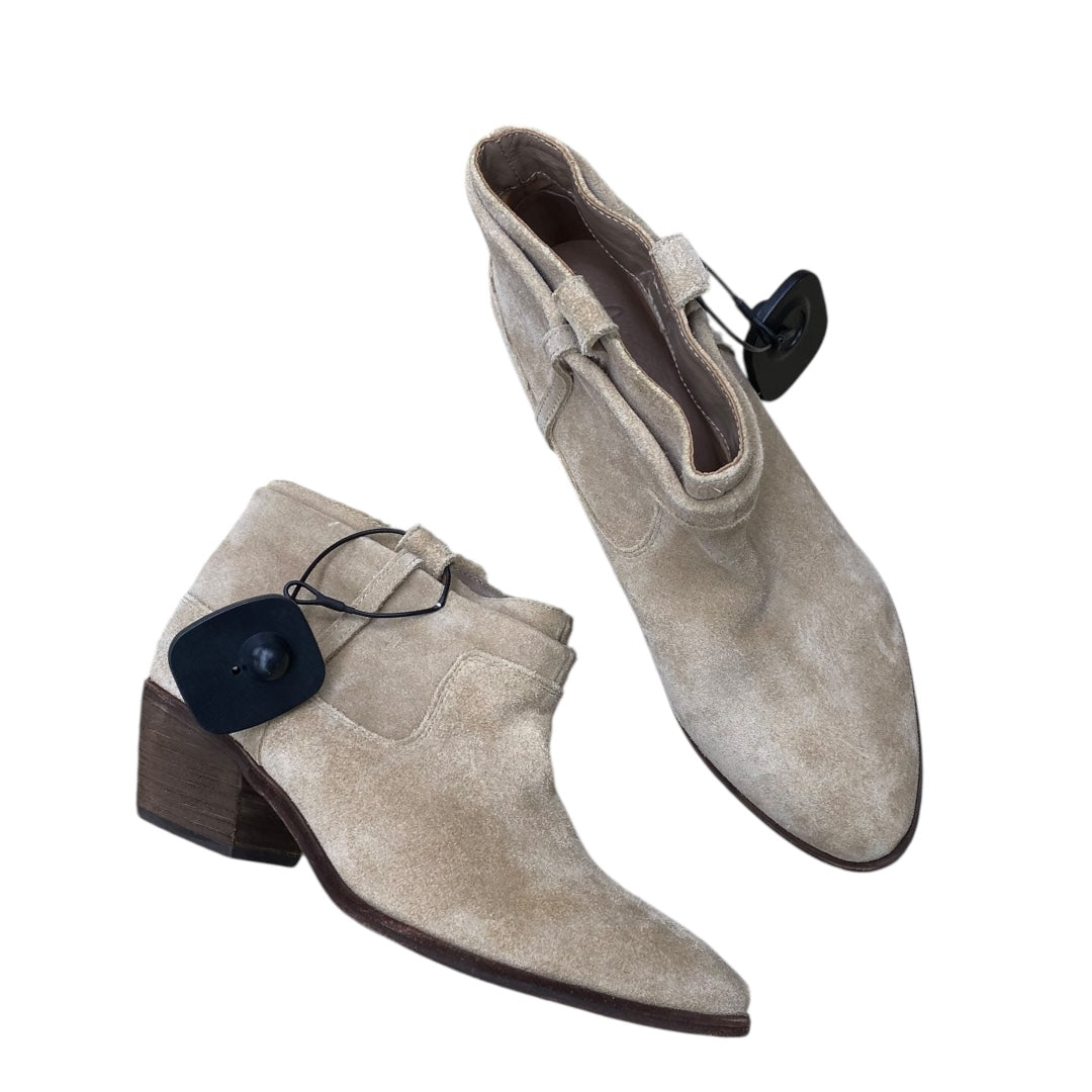 Boots Ankle Heels By Joie In Beige, Size:7.5