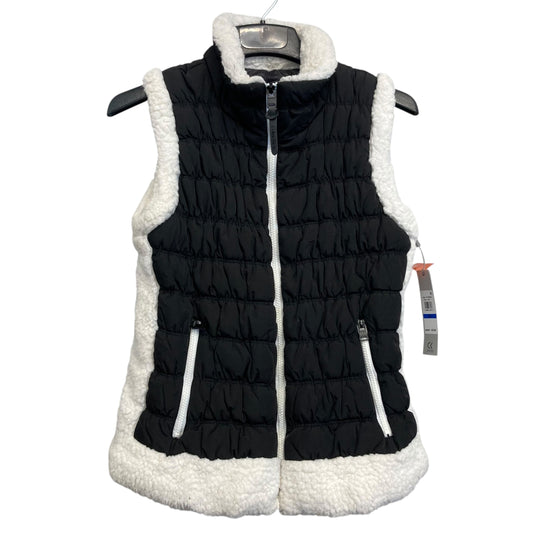 Vest Puffer & Quilted By Calvin Klein In Black & White, Size:Xl