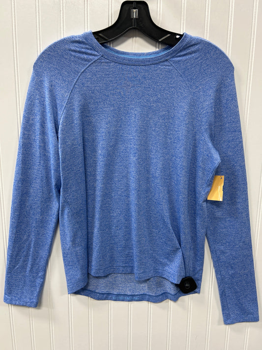 Athletic Top Ls Crewneck By Lululemon In Blue, Size:8
