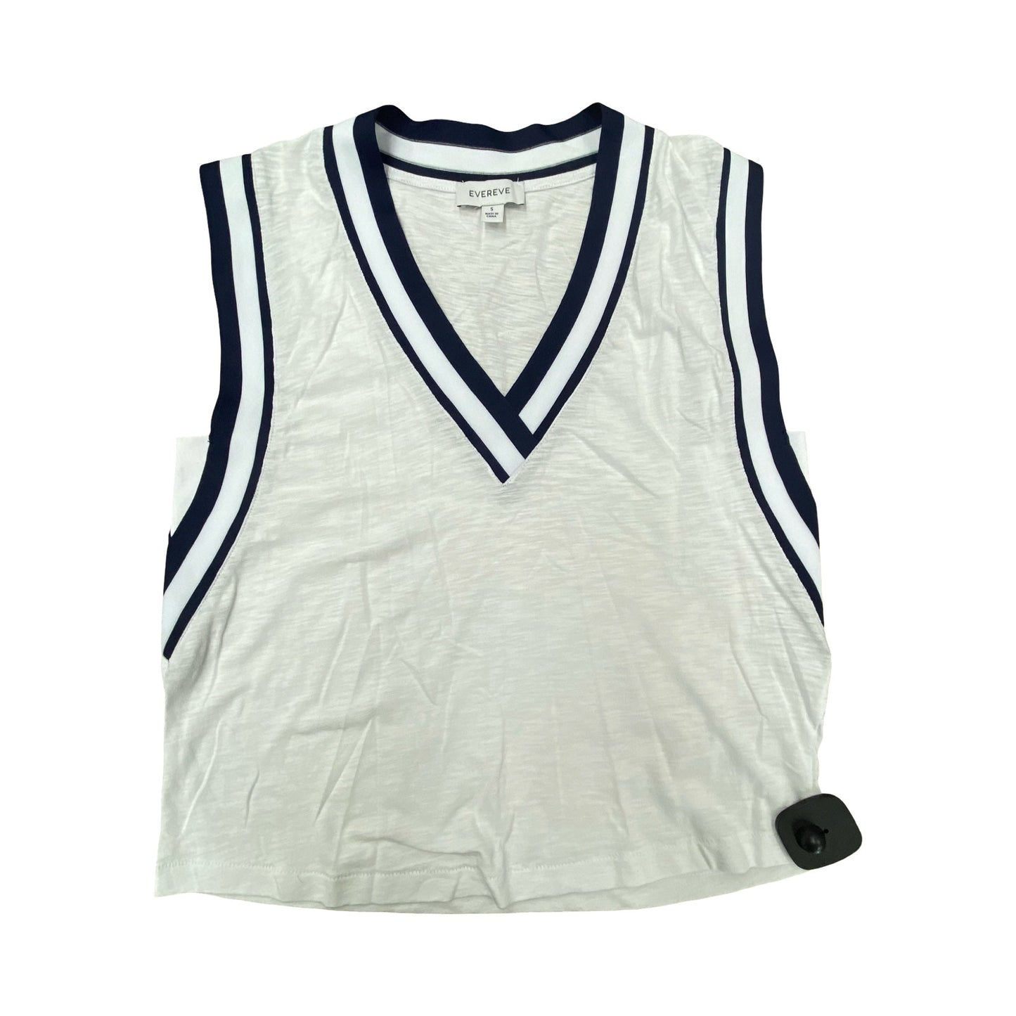 Top Sleeveless By Evereve In Blue & White, Size:S