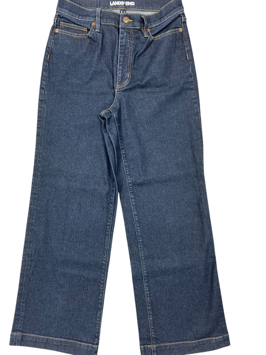 Jeans Wide Leg By Lands End In Blue Denim, Size:10