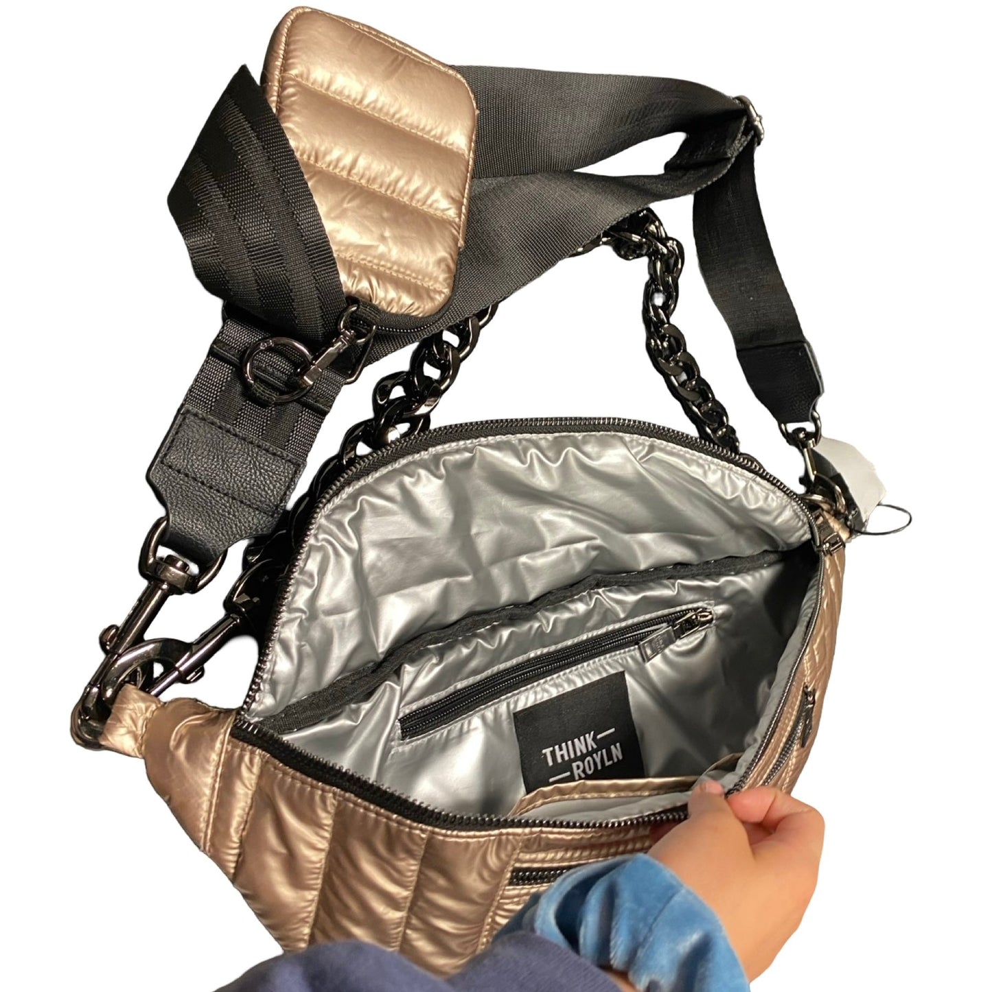Belt Bag By Think Royln In Gold, Size:Large