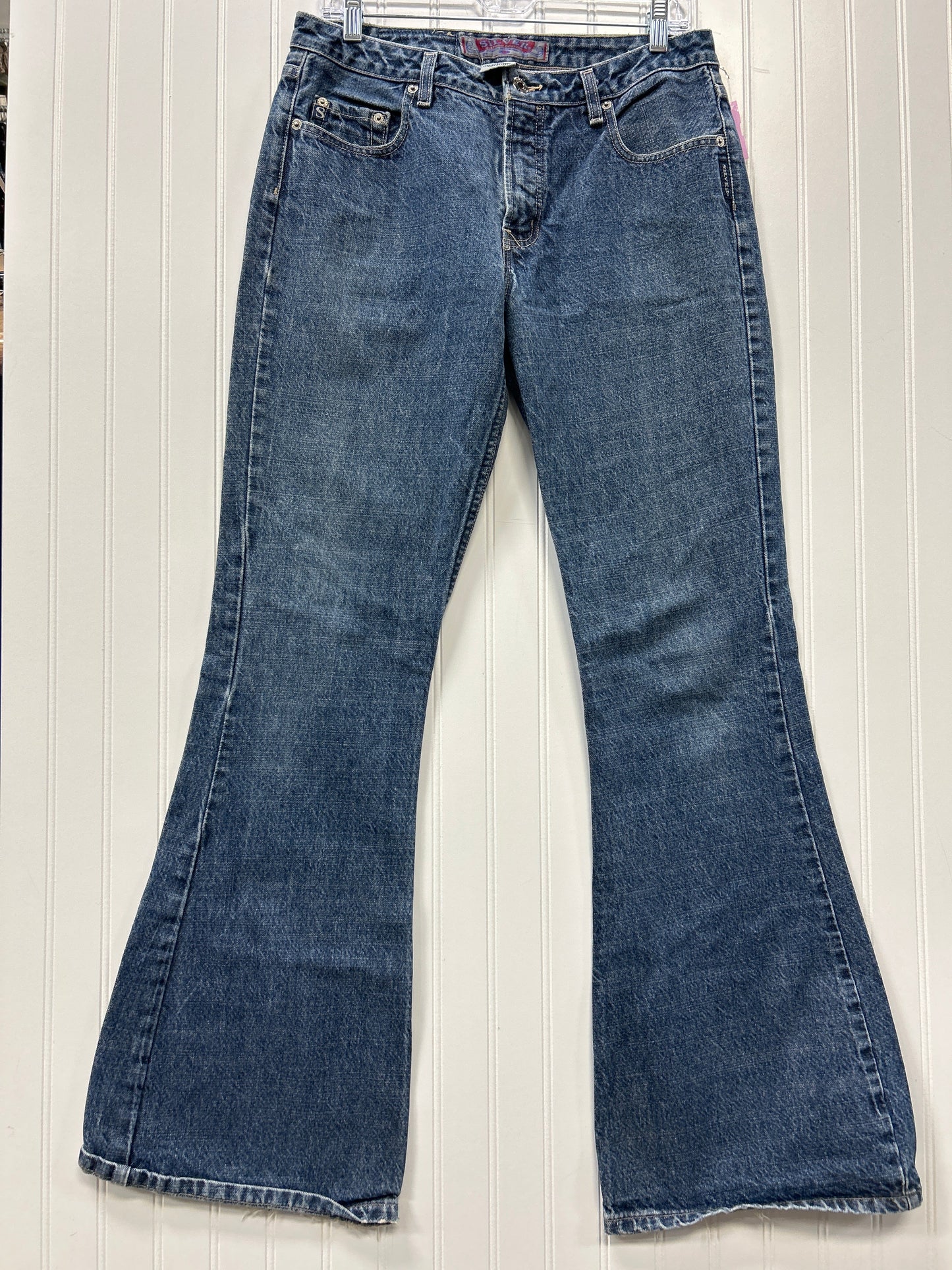 Jeans Boot Cut By Silver In Blue Denim, Size:12L