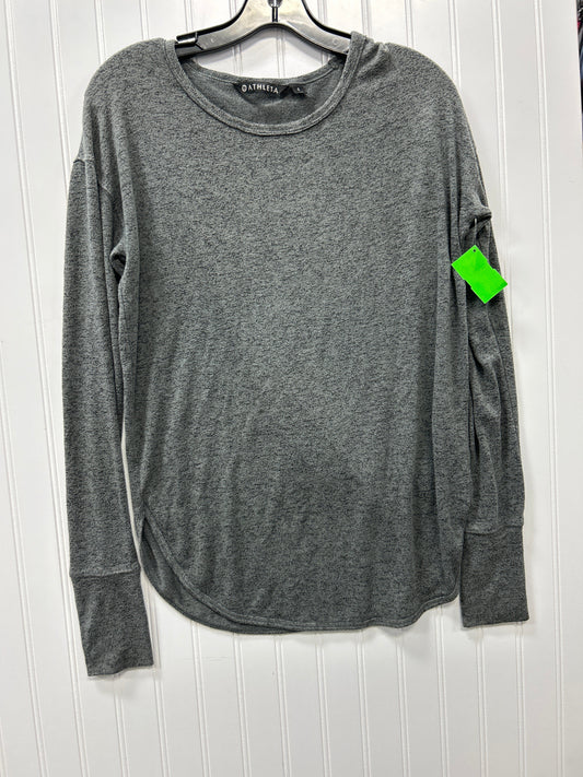 Athletic Top Ls Collar By Athleta In Grey, Size:S