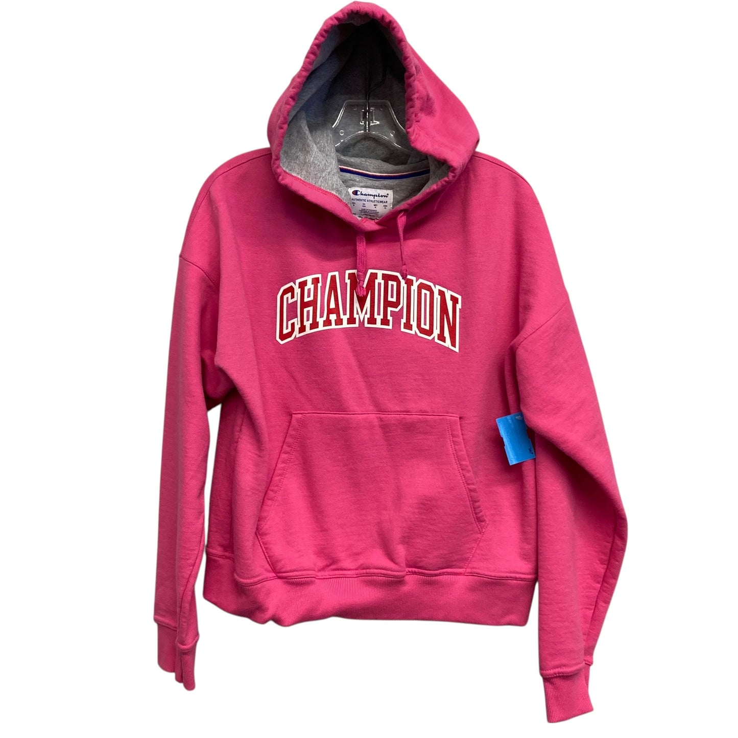 Sweatshirt Hoodie By Champion In Pink & Red, Size:M