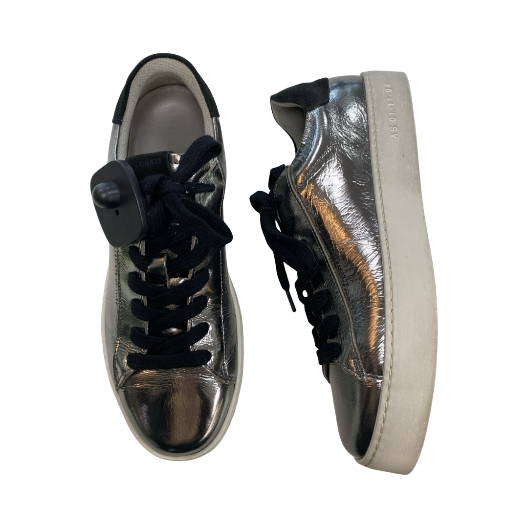 Shoes Designer By All Saints In Silver, Size:8
