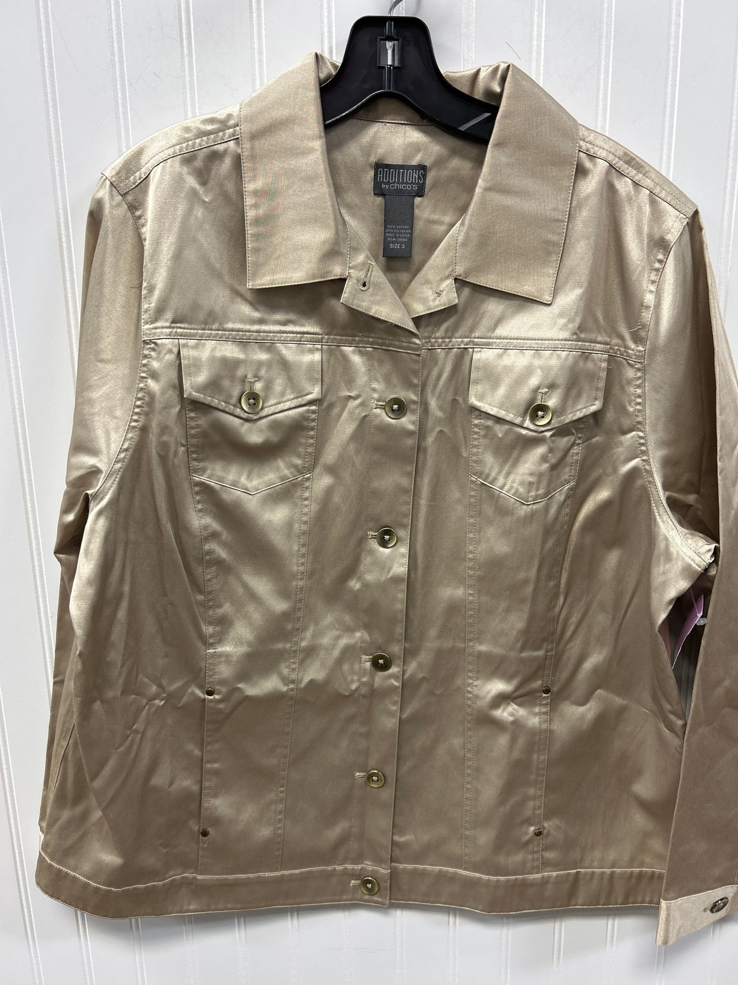 Blouse Ls By Additions By Chicos In Gold, Size:L