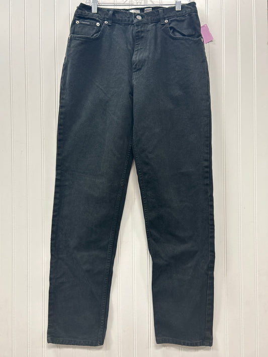 Jeans Straight By Calvin Klein In Black Denim, Size:12
