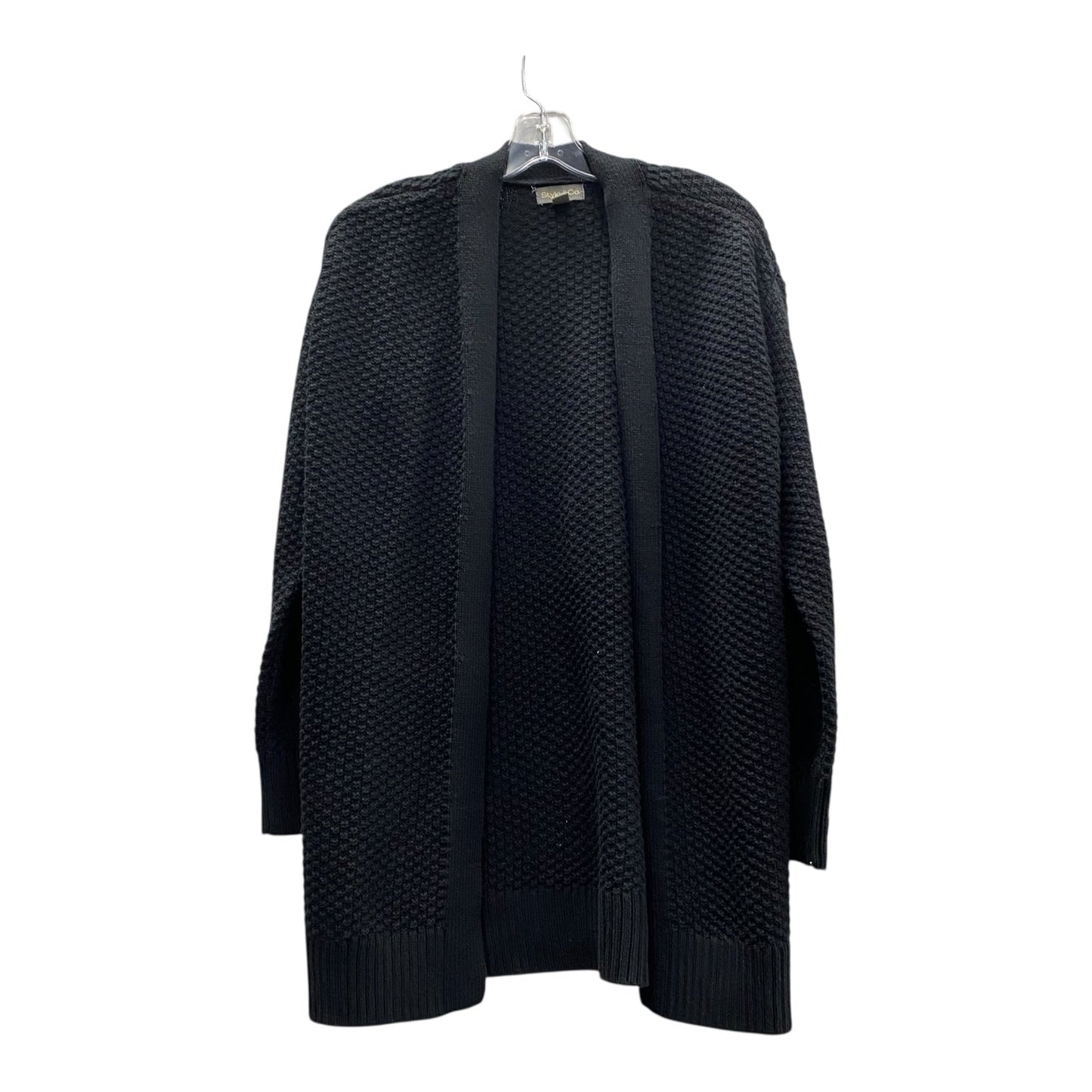 Sweater Cardigan By Style And Company In Black, Size:Sp