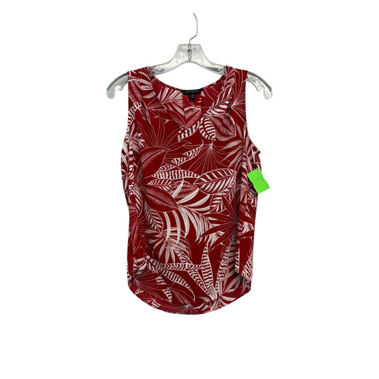Top Sleeveless By Banana Republic In Red & White, Size:Xs