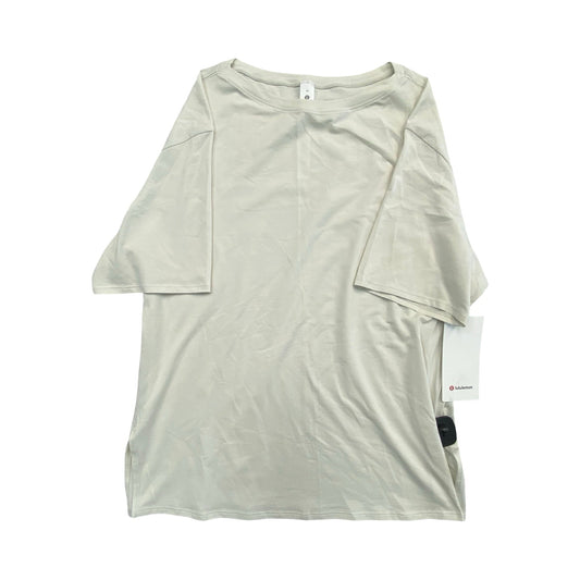 Athletic Top Ss By Lululemon In Cream, Size:10