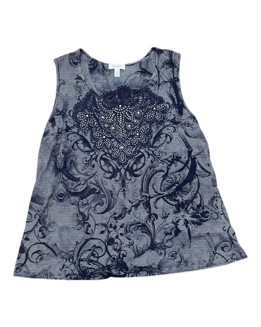 Top Sleeveless By Dressbarn In Navy, Size:3X