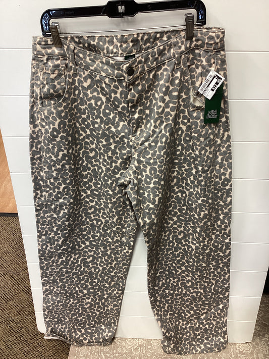 Jeans Wide Leg By Wild Fable In Animal Print, Size:L