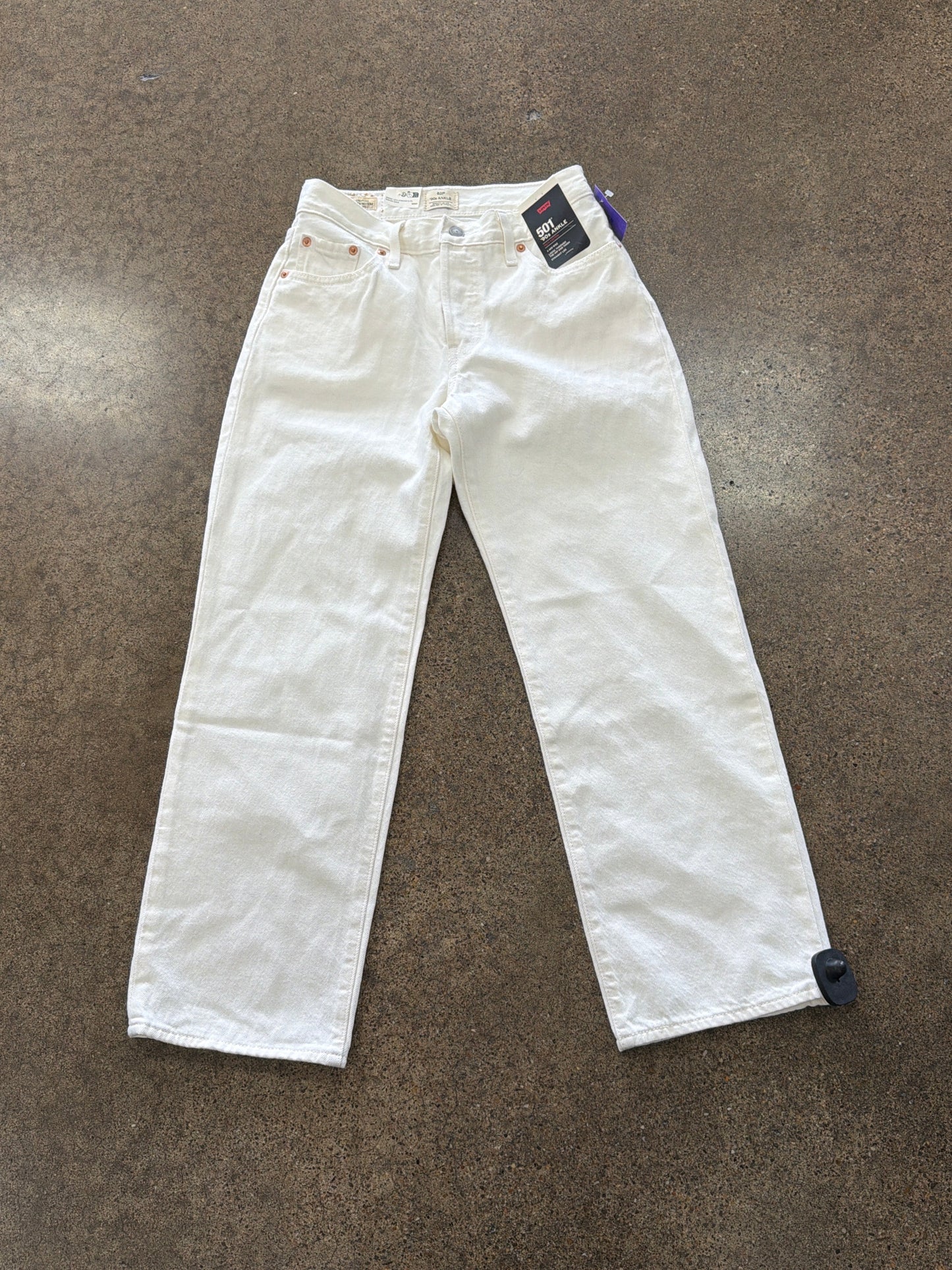 Jeans Straight By Levis In White, Size:0