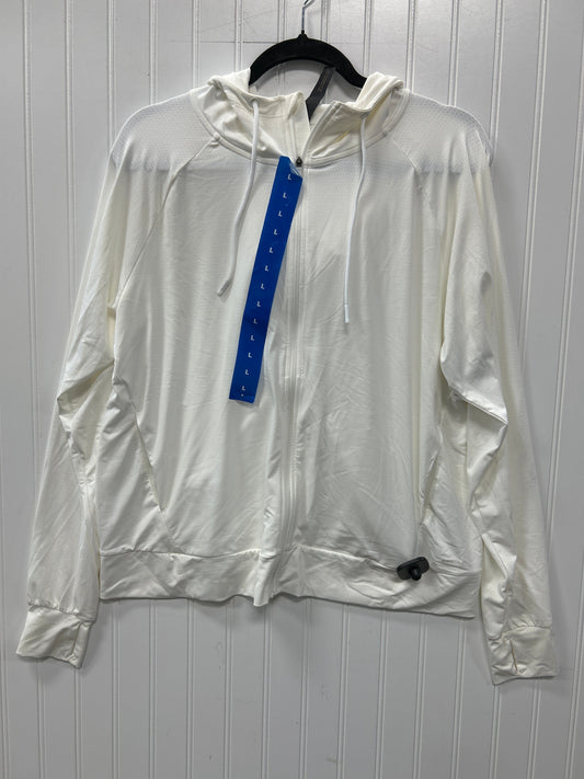 Athletic Top Ls Hoodie By Mondetta In White, Size:L