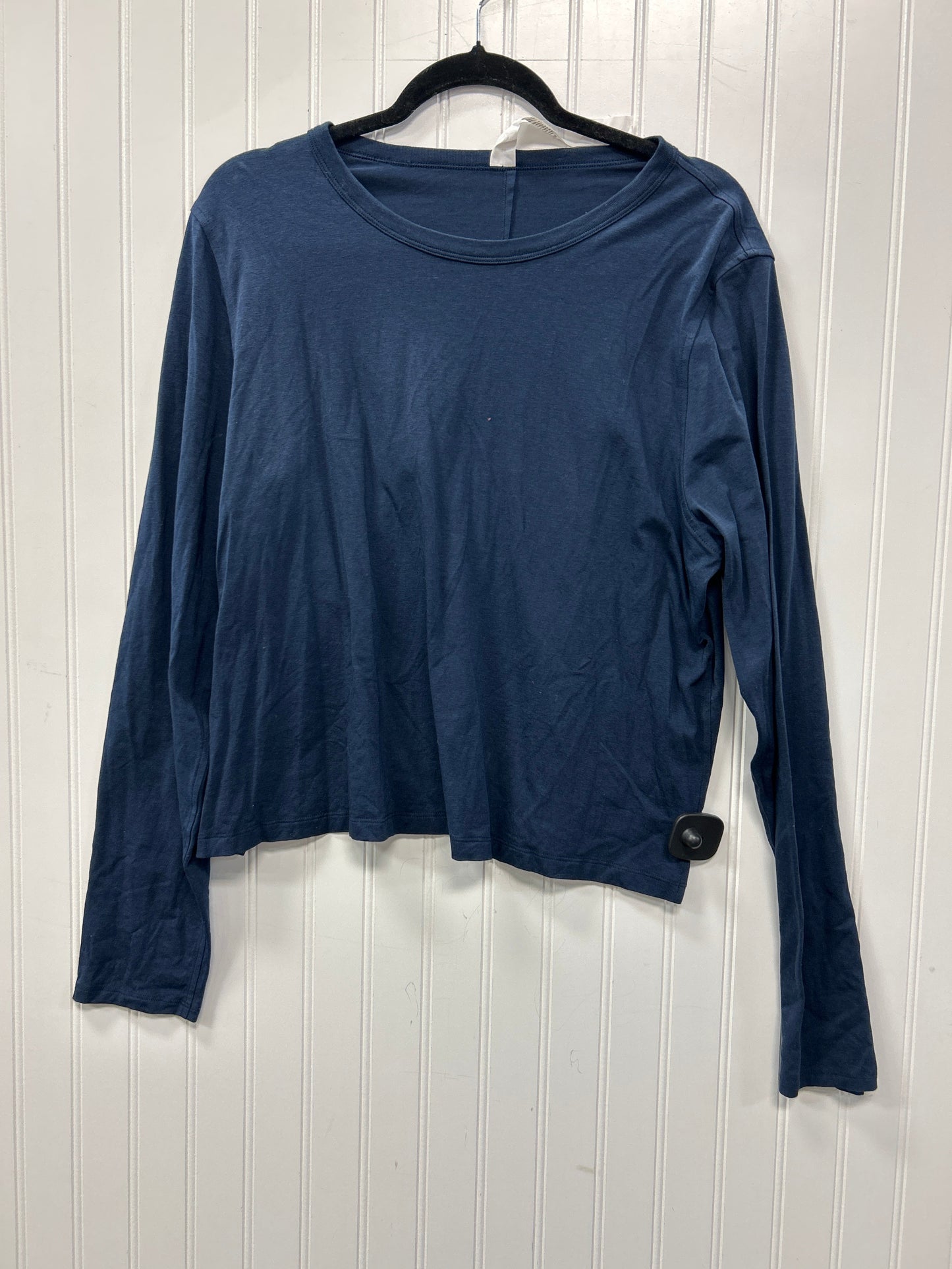 Athletic Top Ls Crewneck By Lululemon In Blue, Size:14