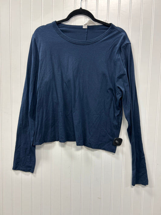Athletic Top Ls Crewneck By Lululemon In Blue, Size:14