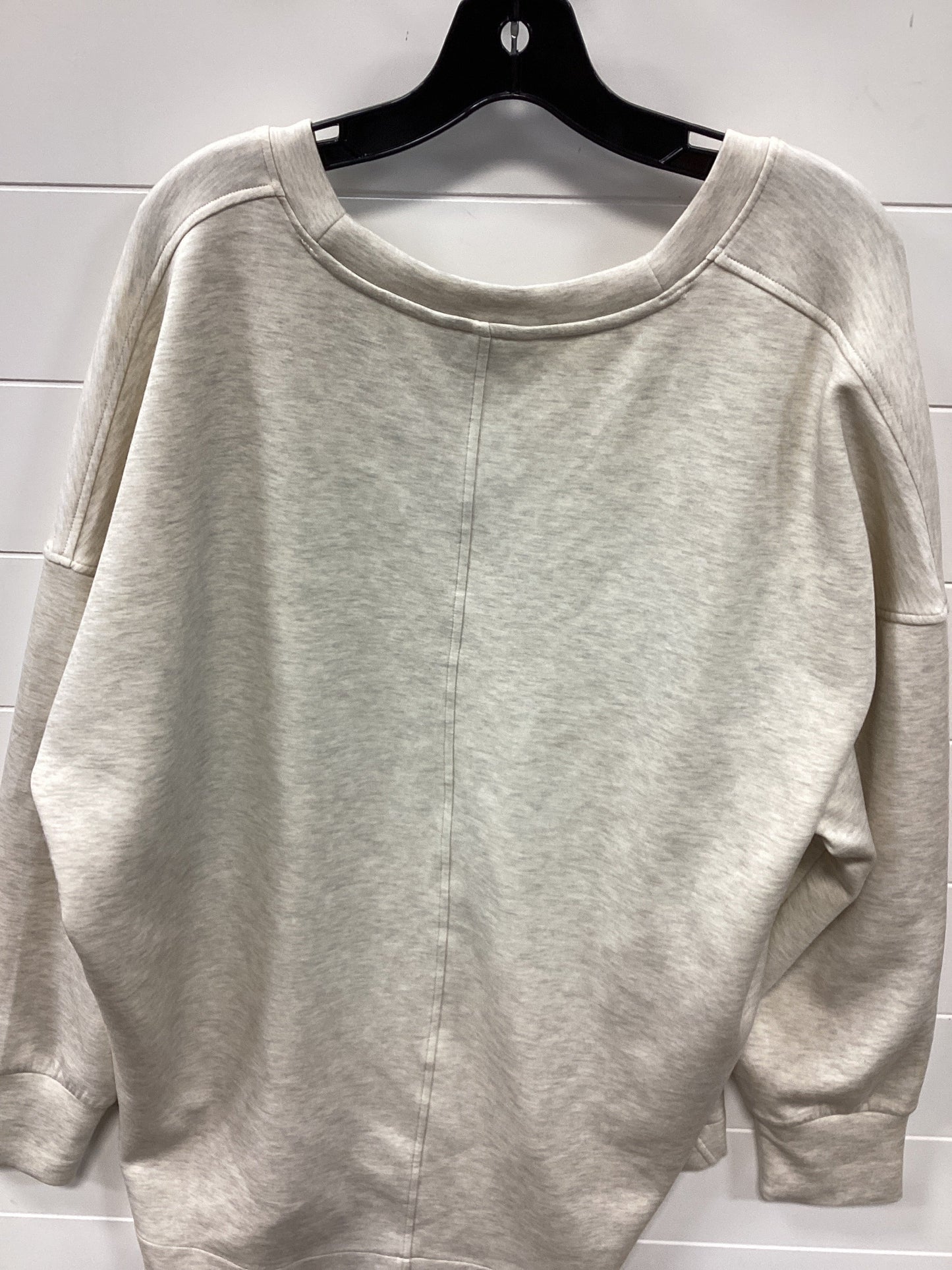 Athletic Top Ls Crewneck By Spanx In Cream, Size:2X