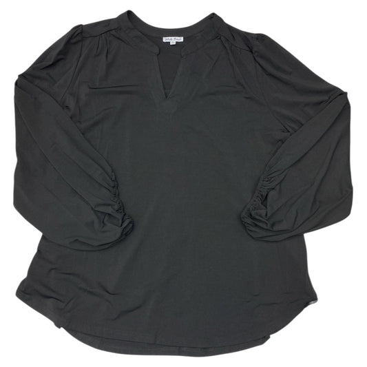 Top Ls By White Birch In Black, Size:2X