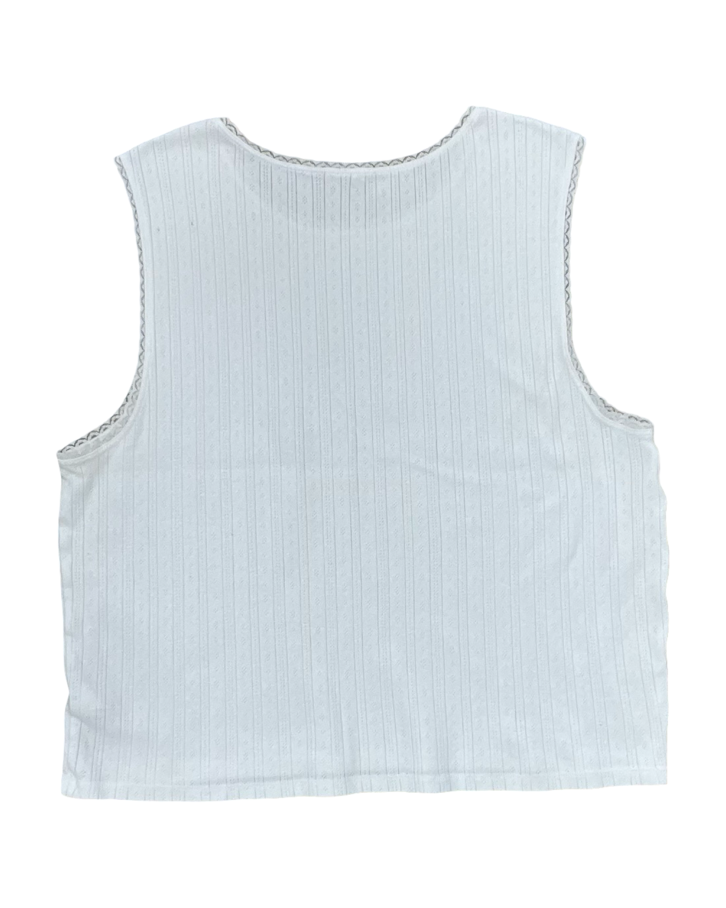 Top Sleeveless By Gap In White, Size:1X