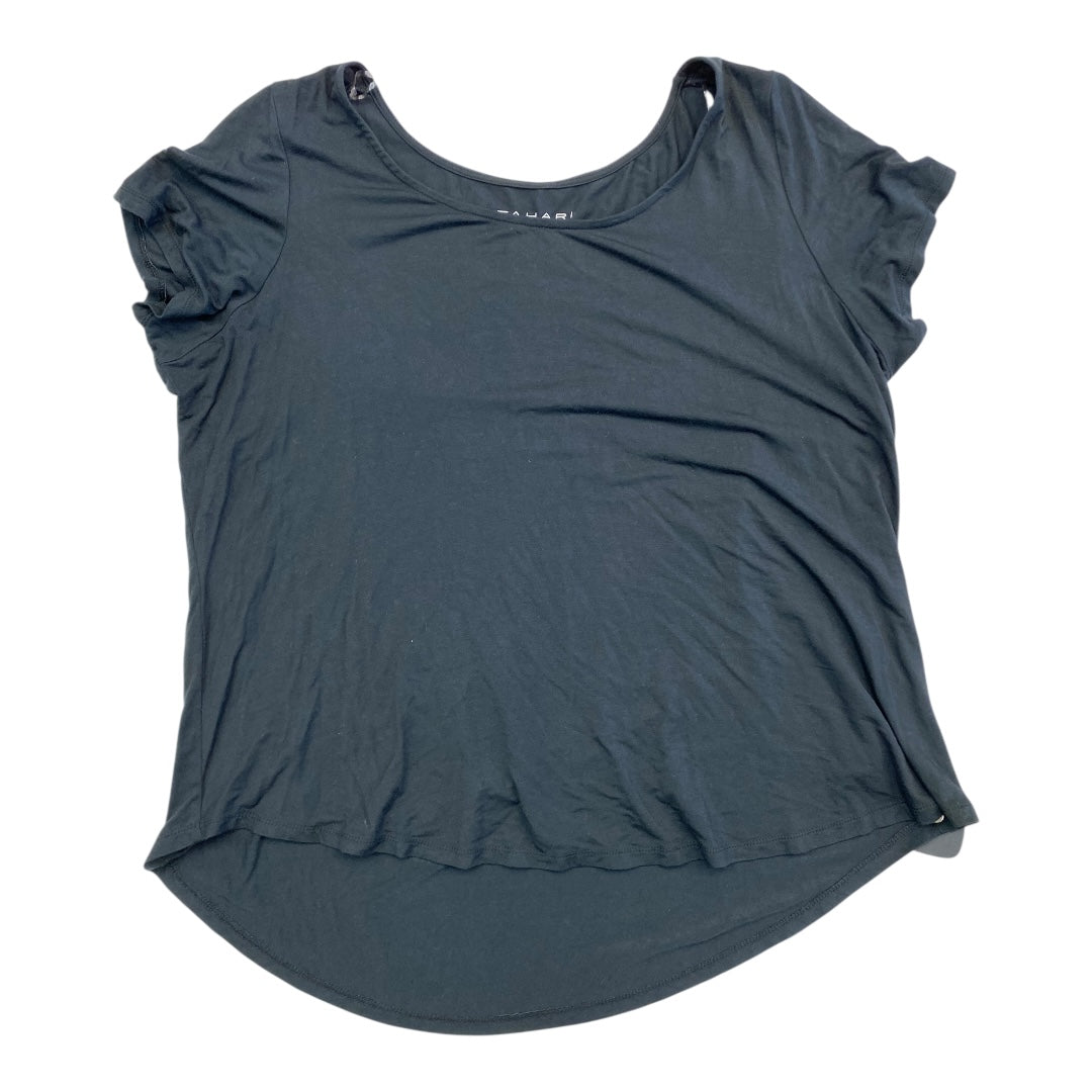 Top Ss Basic By Tahari In Black, Size:1X