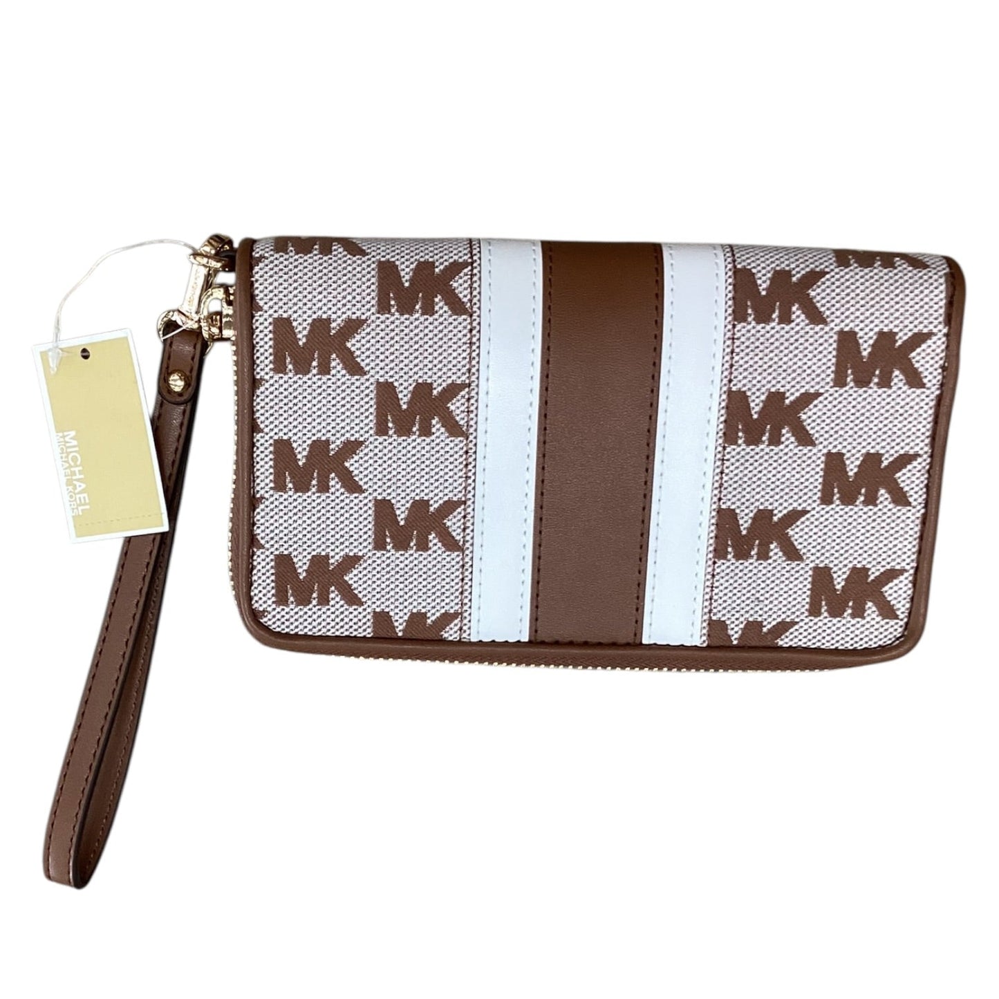 Wallet Designer By Michael Kors In Brown & White, Size:Medium