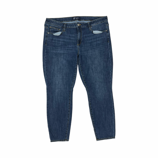Jeans Skinny By Gap In Blue Denim, Size:20