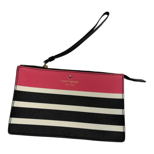 Wristlet Designer By Kate Spade In Black & Pink, Size:Medium
