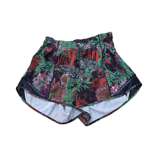 Athletic Shorts By Lululemon In Floral Print, Size:6