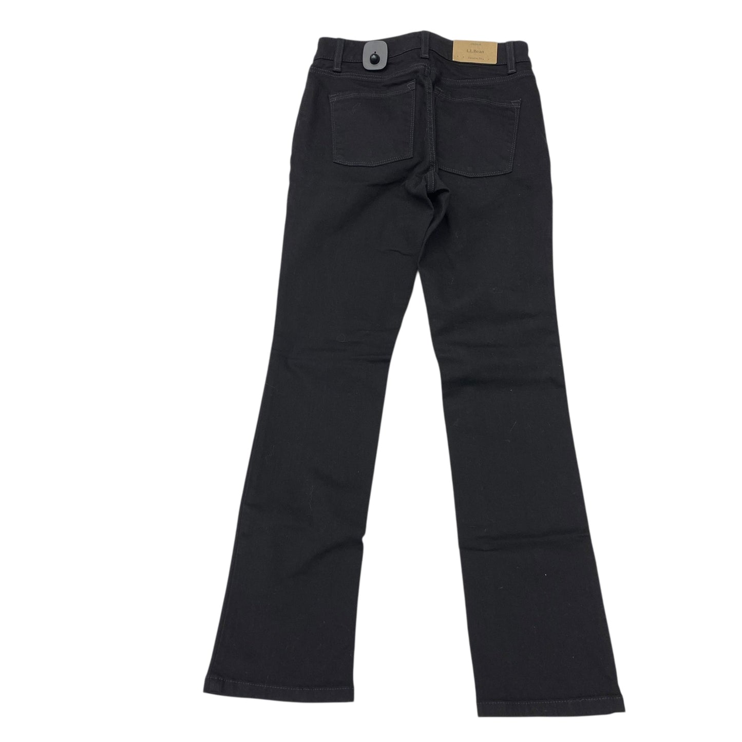 Jeans Straight By L.L. Bean In Black Denim, Size:2