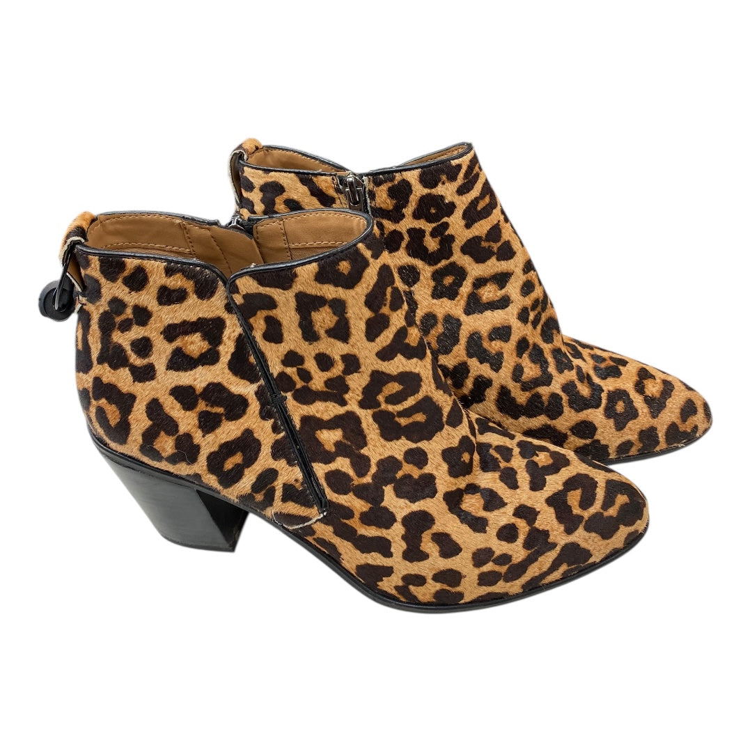 Boots Ankle Heels By Franco Sarto In Animal Print, Size:9