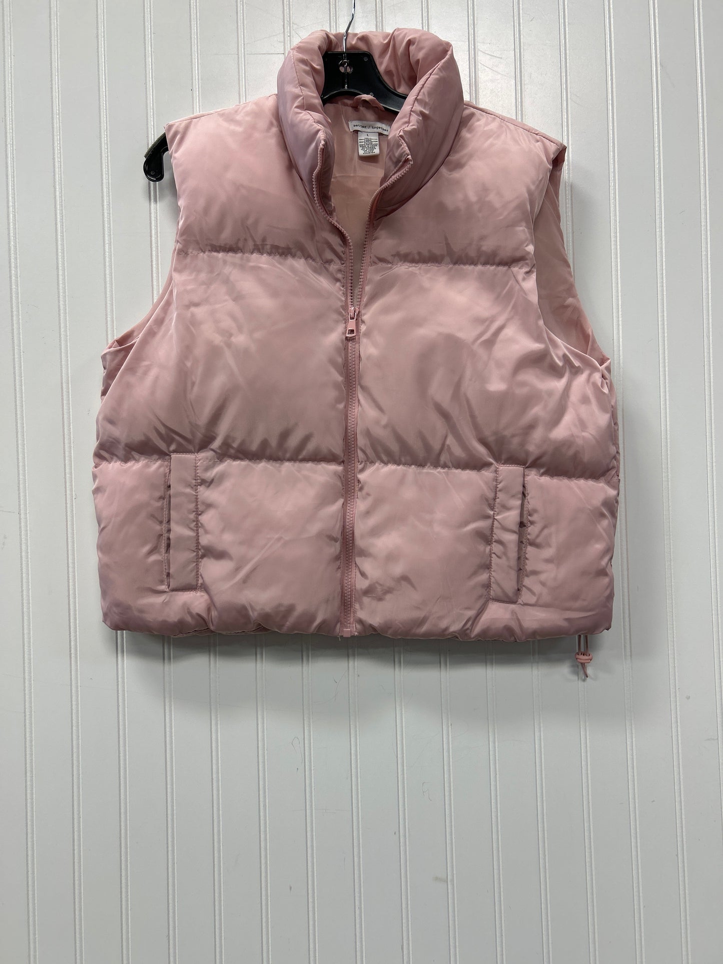 Vest Puffer & Quilted By Better Together In Pink, Size:L