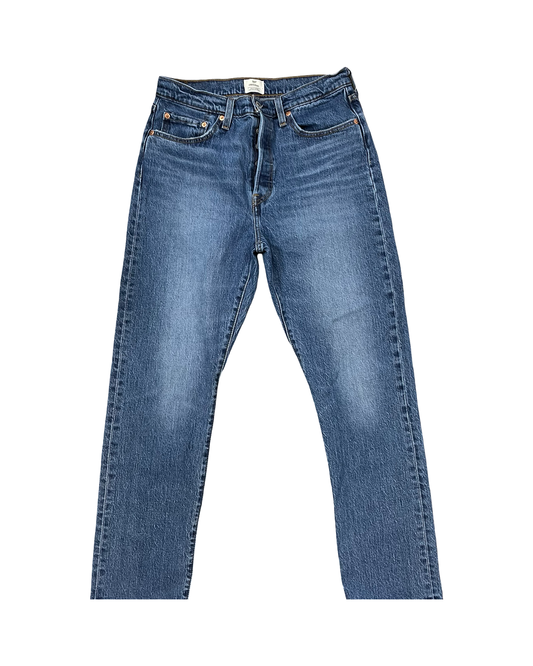 Jeans Boot Cut By Levis In Blue Denim, Size:8
