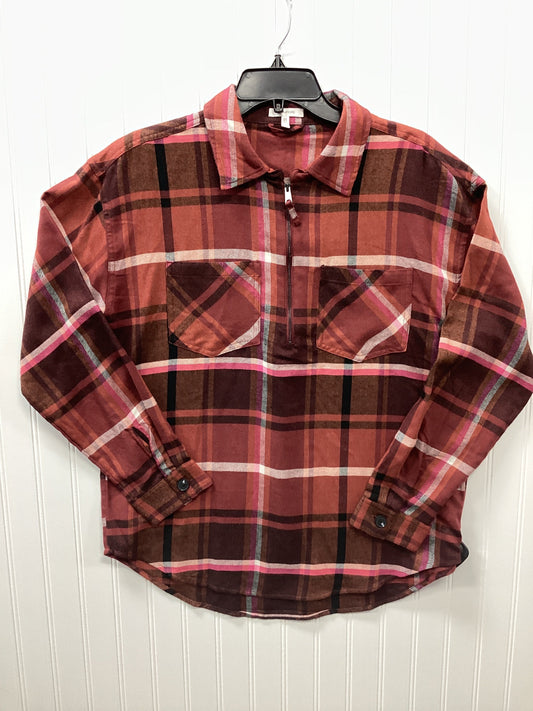 Top Ls By Maurices In Plaid Pattern, Size:S