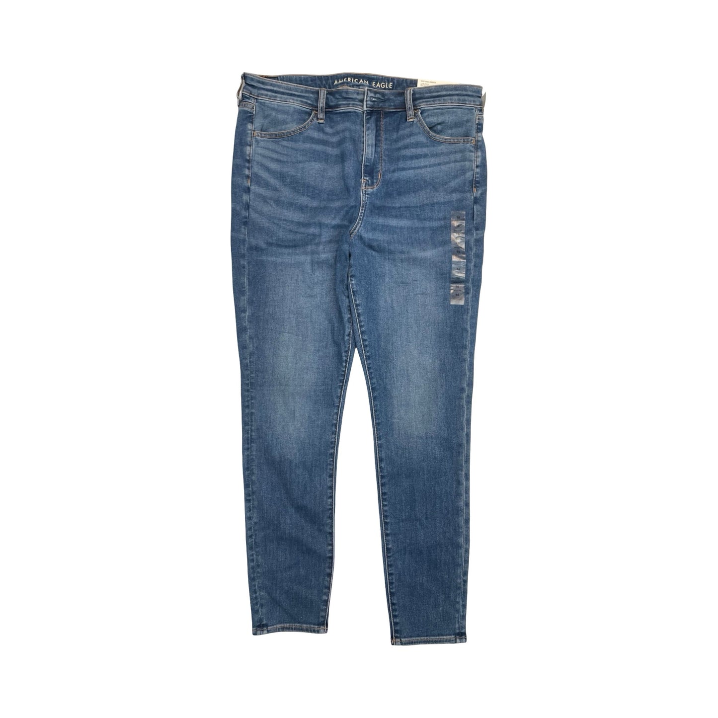 Jeans Jeggings By American Eagle In Blue Denim, Size:16