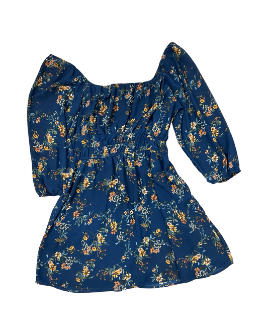 Dress Casual Midi By Auw In Blue, Size:Xl