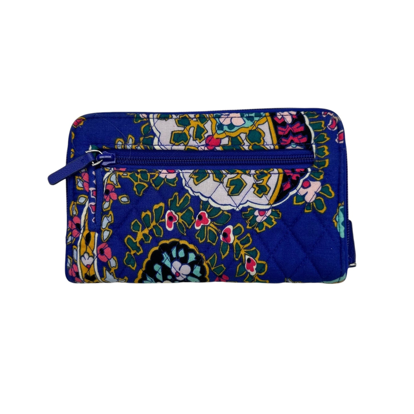 Wallet By Vera Bradley In Blue & Yellow, Size:Medium