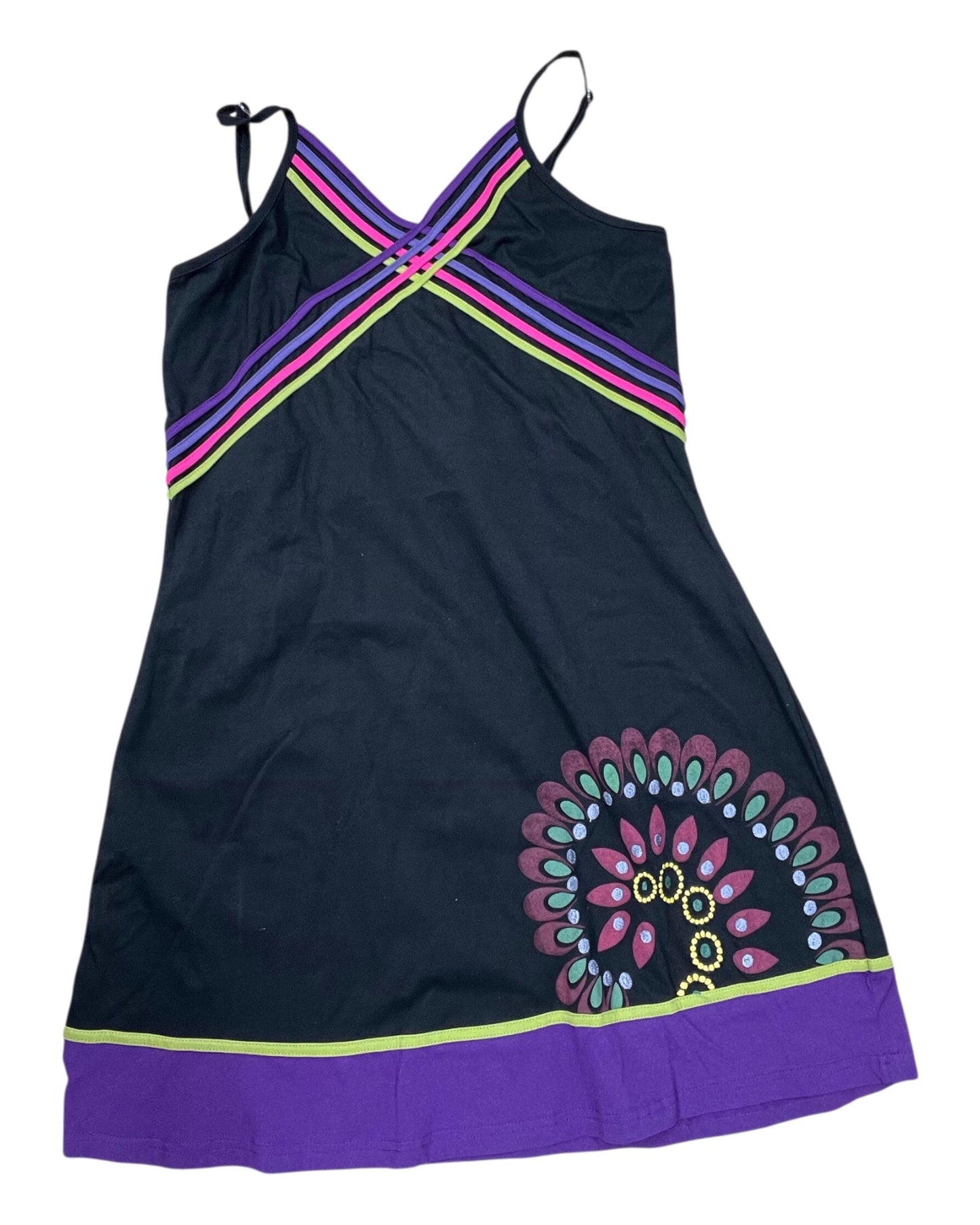 Dress Casual Short By Clothes Mentor In Black & Purple, Size:1X