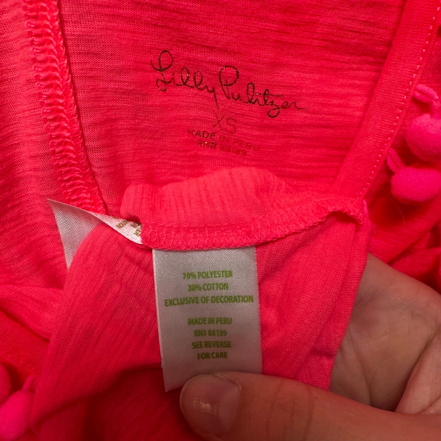 Gigi Top Sleeveless Designer By Lilly Pulitzer In Pink, Size: Xs