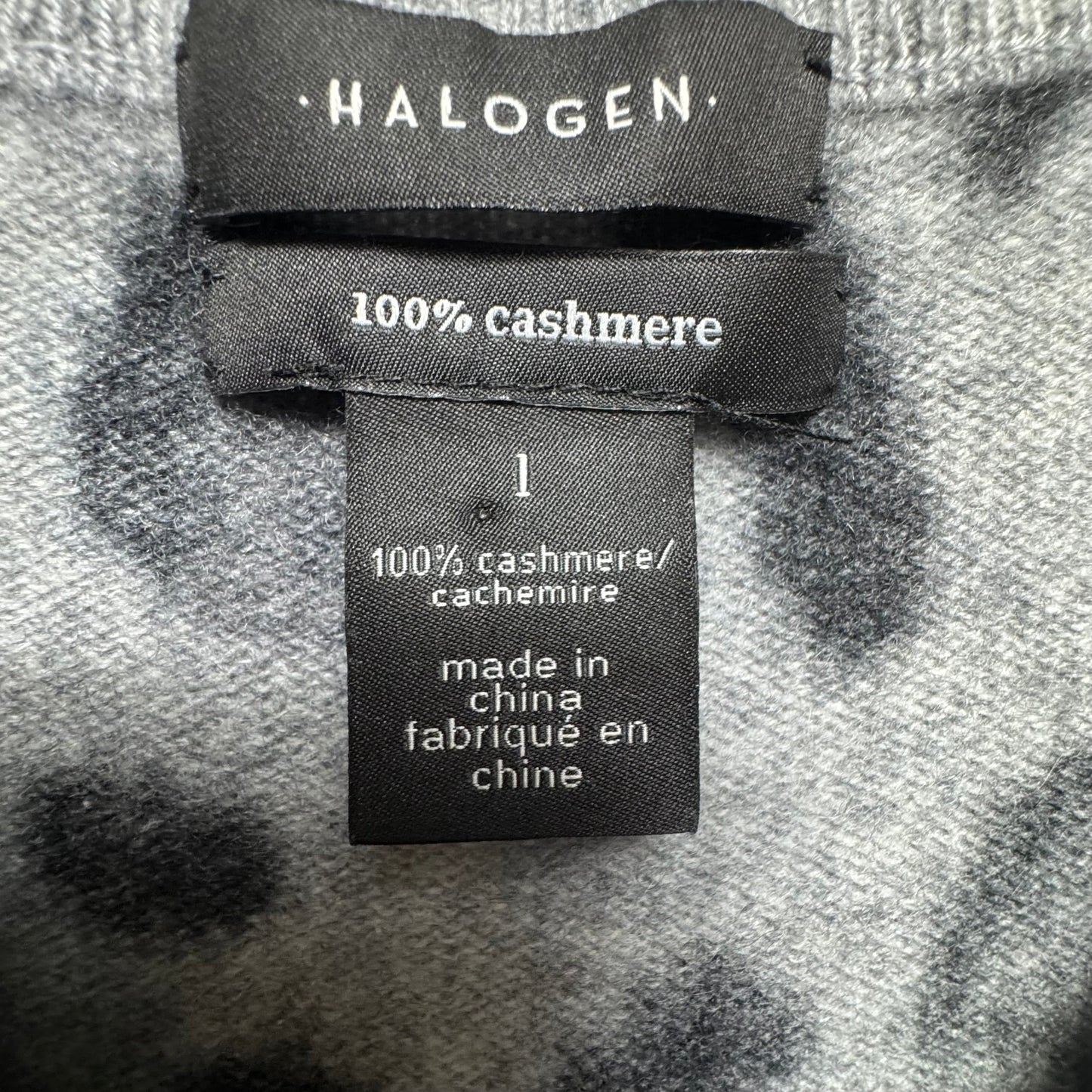 Sweater Cashmere By Halogen In Animal Print, Size: S